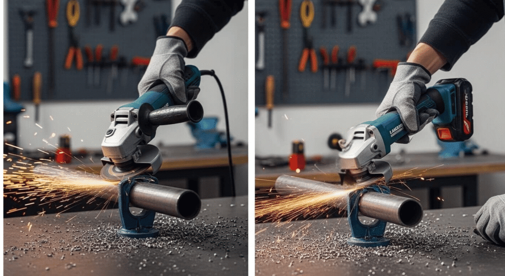 best angle grinder corded vs cordless comparison for power and portability