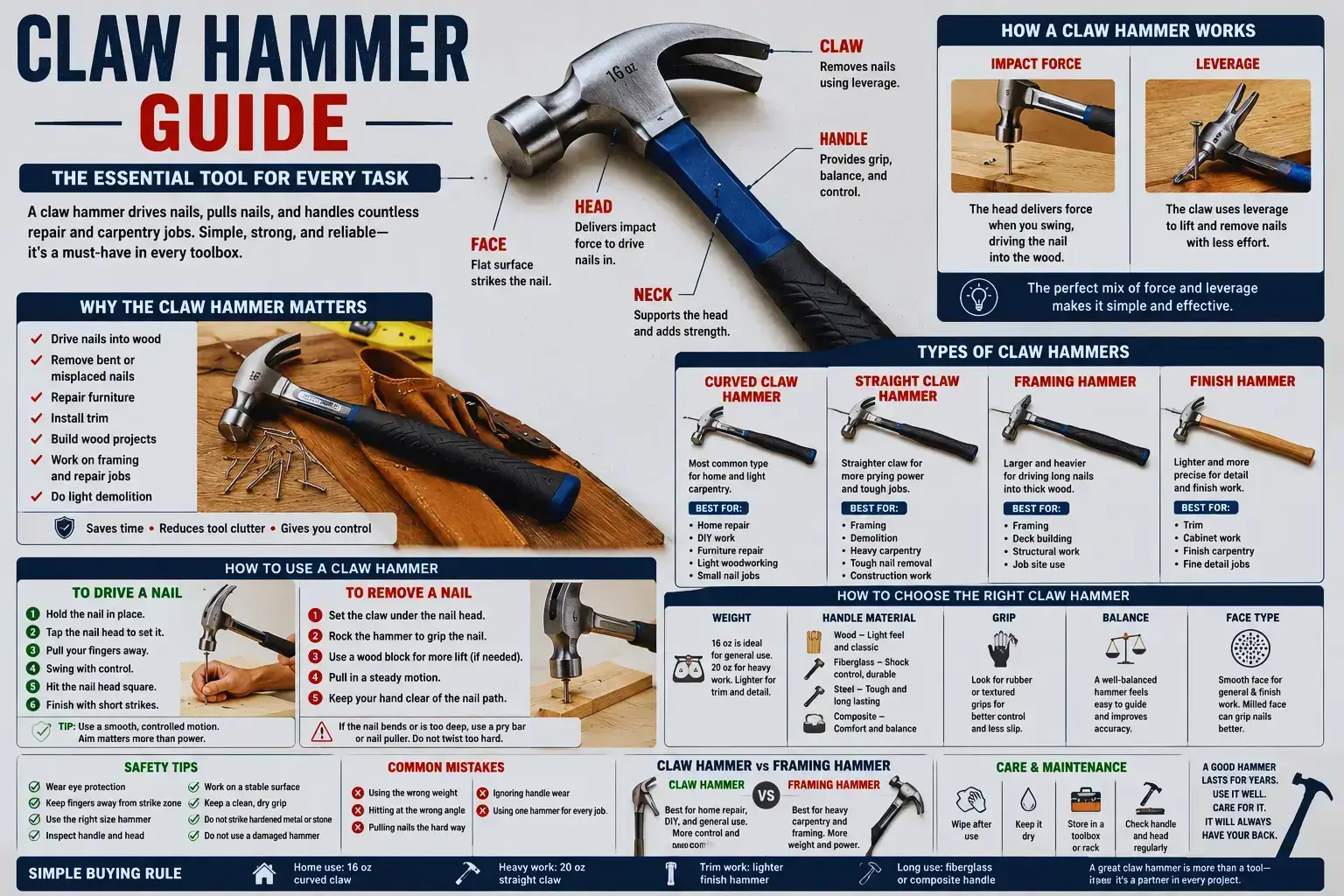 Claw Hammer: How to Choose the Right Claw for Your Task