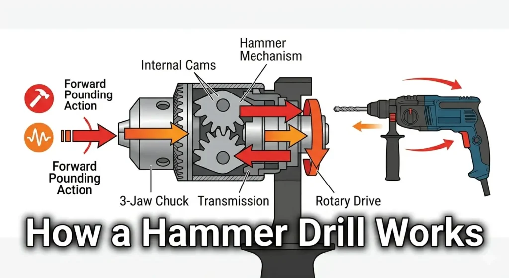 The working of Hammer Drill on insite