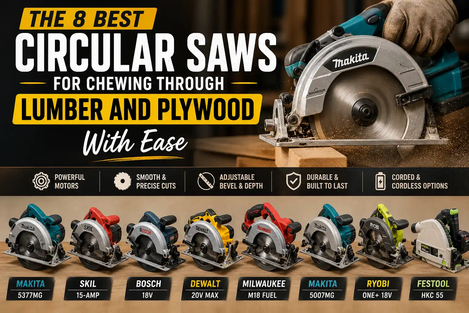 The 8 Best Circular Saws for Chewing Through Lumber and Plywood With Ease